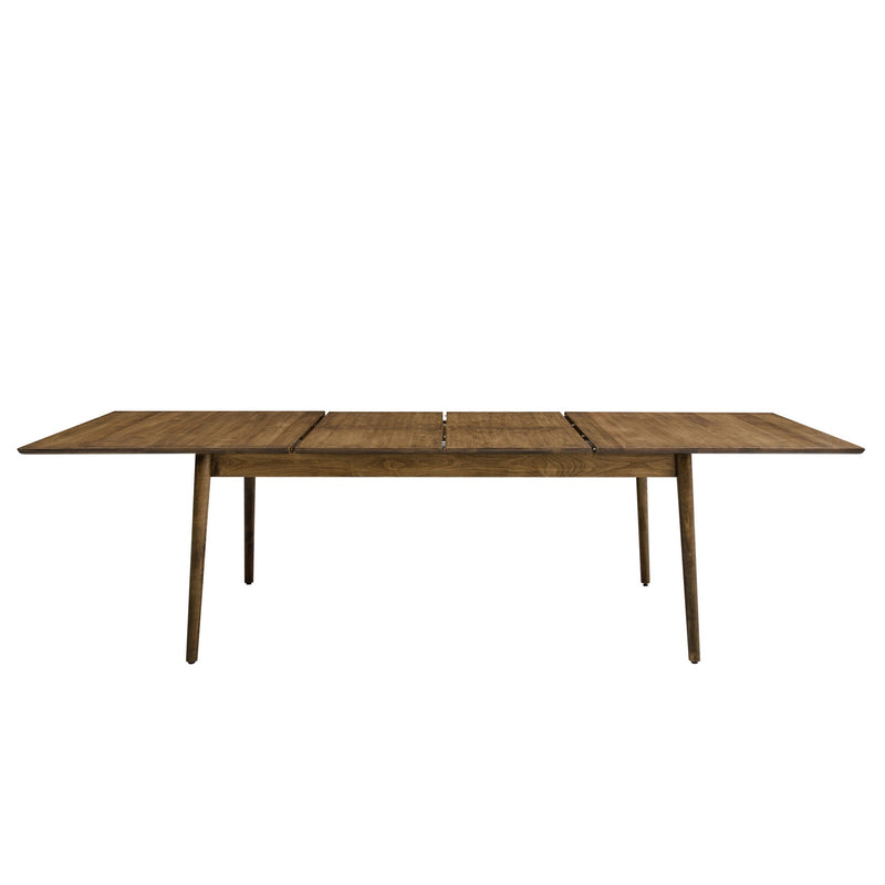 Amish Mid-Century Modern Expandable Leg Table with Butterfly Leaf