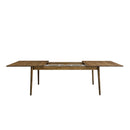 Amish Mid-Century Modern Expandable Leg Table with Butterfly Leaf