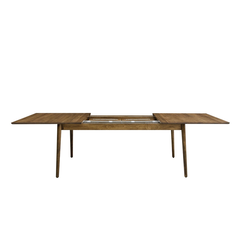 Amish Mid-Century Modern Expandable Leg Table with Butterfly Leaf