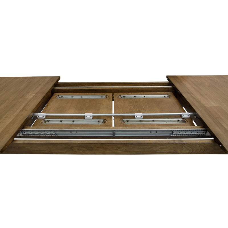 Amish Mid-Century Modern Expandable Leg Table with Butterfly Leaf