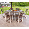 Amish Long Beach Patio Poly 36"x 72" Counter Table & Chairs for 6