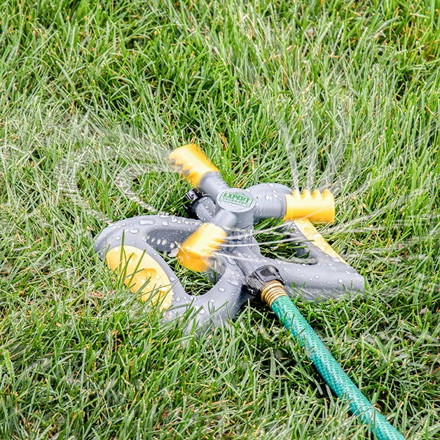 Plastic 3-Arm Spinning Sprinkler on Heavy-Duty Base