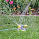 Plastic 3-Arm Spinning Sprinkler on Heavy-Duty Base
