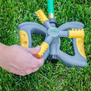 Plastic 3-Arm Spinning Sprinkler on Heavy-Duty Base