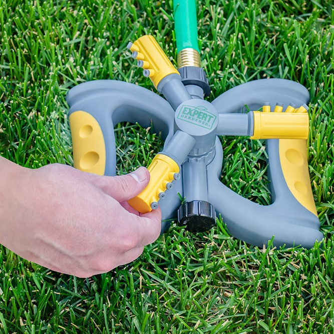 Plastic 3-Arm Spinning Sprinkler on Heavy-Duty Base