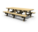 Amish 3ft x 8ft Solid Pine Wood Picnic Table