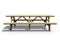 Amish 3ft x 8ft Solid Pine Wood Picnic Table