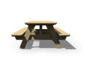 Amish 3ft x 8ft Solid Pine Wood Picnic Table