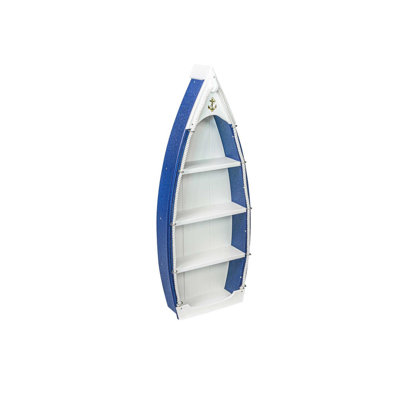 Amish 4' Poly Outdoor rowboat shaped book shelf