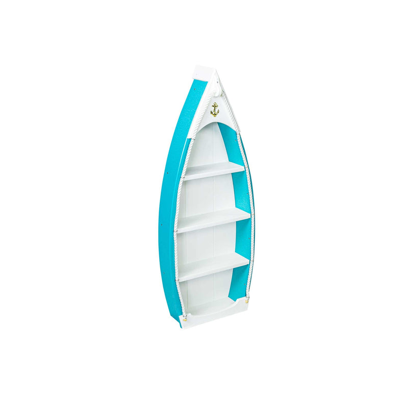 Amish 4' Poly Outdoor rowboat shaped book shelf