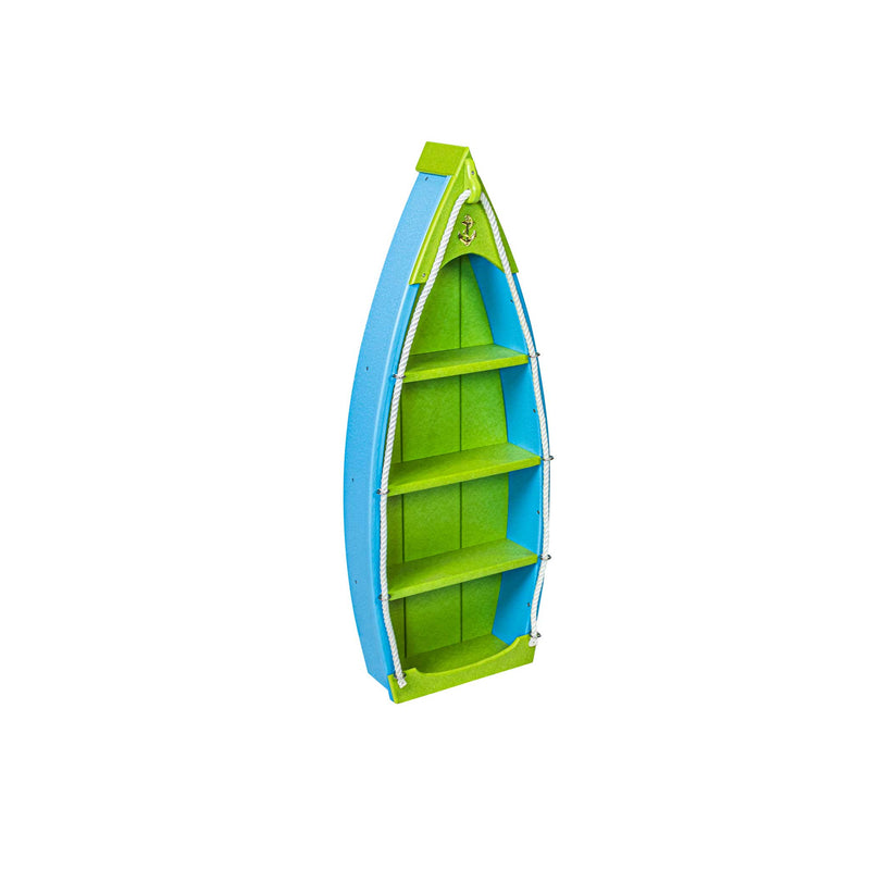 Amish 4' Poly Outdoor rowboat shaped book shelf