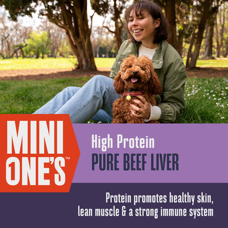 Mini One’s Beef Liver Treats For Small and Toy Breeds or Training.  Human Grade and Grain Free - Made In Our Own Kitchen