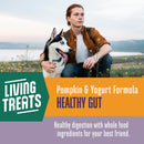 Living Treats – Pumpkin and Yogurt Recipe Probiotic Treats For Dogs.  Human Grade and Grain Free - Made In Our Own Kitchen