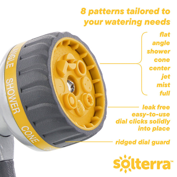 8-Pattern Garden Hose Nozzle with Front Trigger