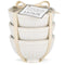 French Perle Groove White 3-Piece Mini Bowl Set