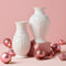 French Perle White Fluted Vase