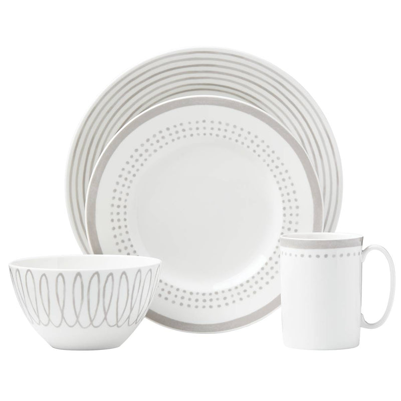 Charlotte Street Grey East 4-Piece Place Setting