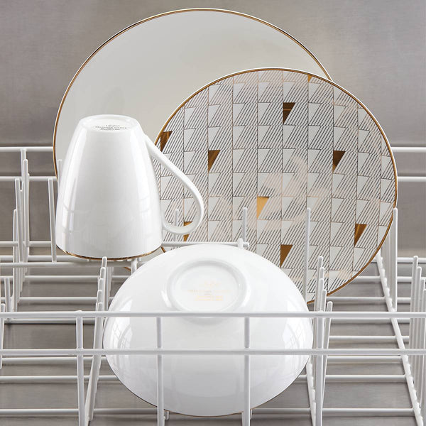 Trianna White 12-Piece Dinnerware Set