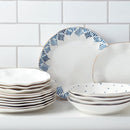Blue Bay White Dinner Plates - Set of 4