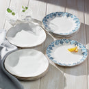 Blue Bay White Dinner Plates - Set of 4