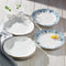 Blue Bay White Dinner Plates - Set of 4
