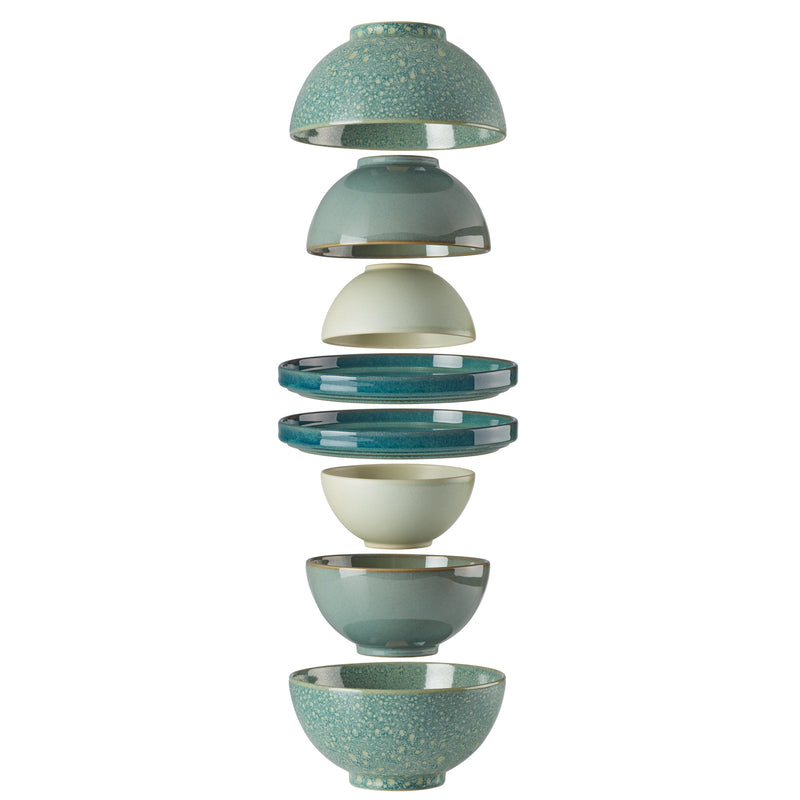 Luna Green 8-Piece Dinnerware Set
