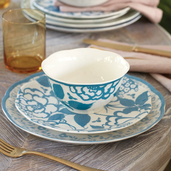Butterfly Meadow Cottage Rice Bowls -s/4 -CORNFLOWER