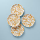 Butterfly Meadow Cottage Goldenrod Accent Plates - Set of 4
