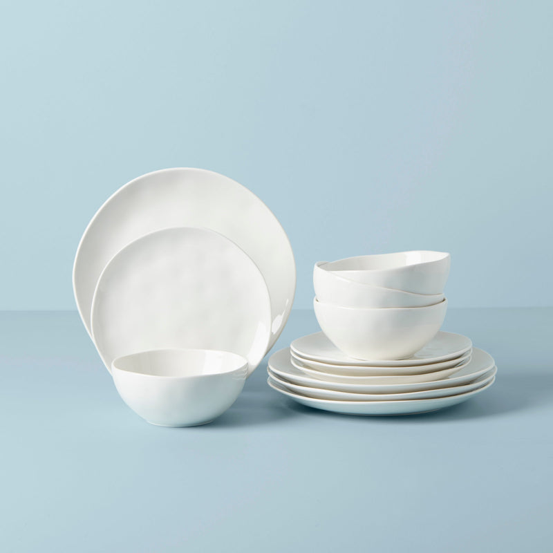 Bay Colors 12-Piece Dinnerware Set, White