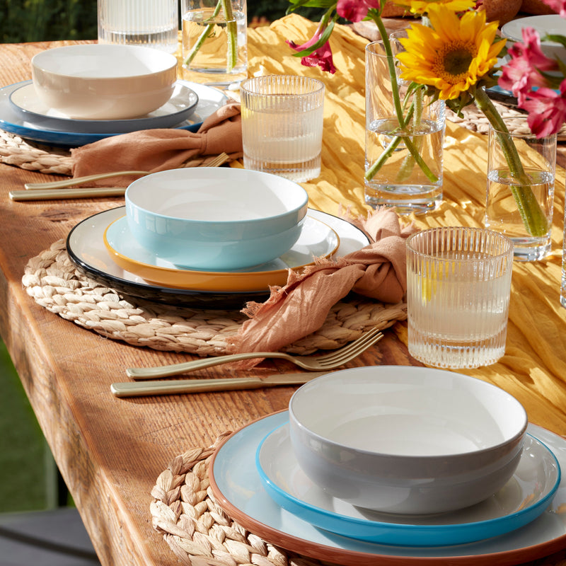 24 Seven Colors Pumice 12-Piece Dinnerware Set