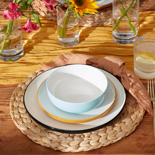24 Seven Colors Sunbaked 12-Piece Dinnerware Set