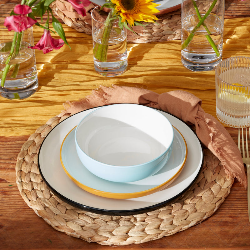 24 Seven Colors Sunbaked 12-Piece Dinnerware Set