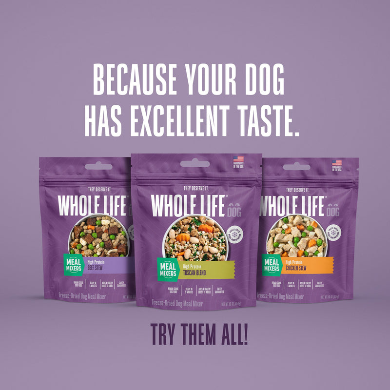 Tuscan Blend Whole Food Meal Mixers For Dogs:  Human Grade - Made in Our Own Kitchens