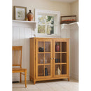 Amish Estates 2 Door Display Cabinet with Glass Doors