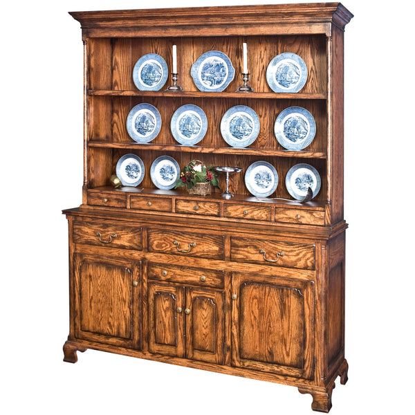 Amish English Buffet with Delft Rack