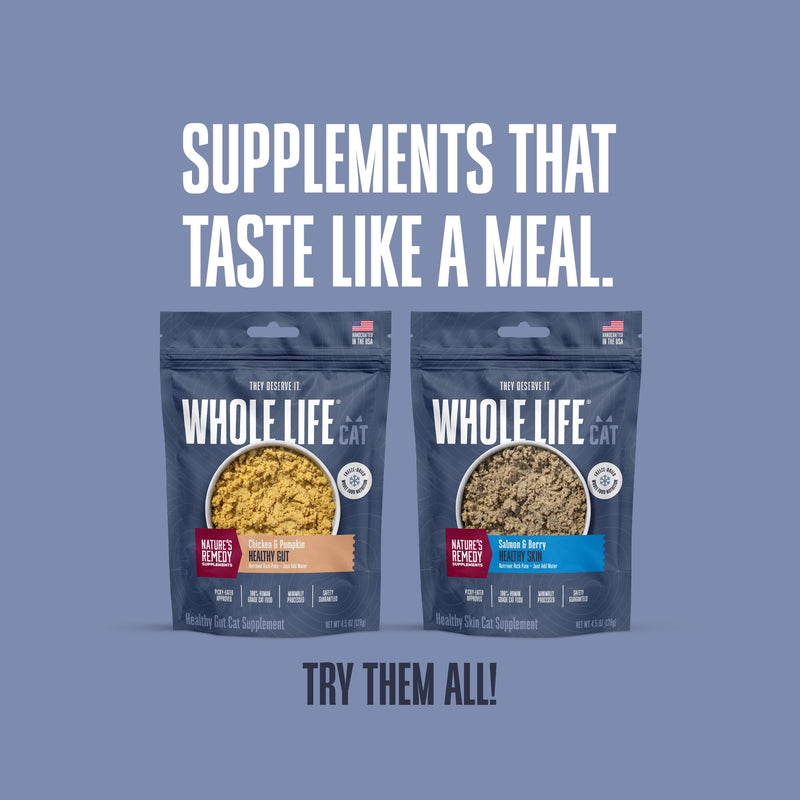 Nature’s Remedy Healthy Skin & Allergy Support.  Human-Grade, Grain-Free, Whole Food Supplement for Cats - Made in Our Own Kitchens