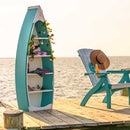 Amish 6' Poly Outdoor rowboat shaped book shelf