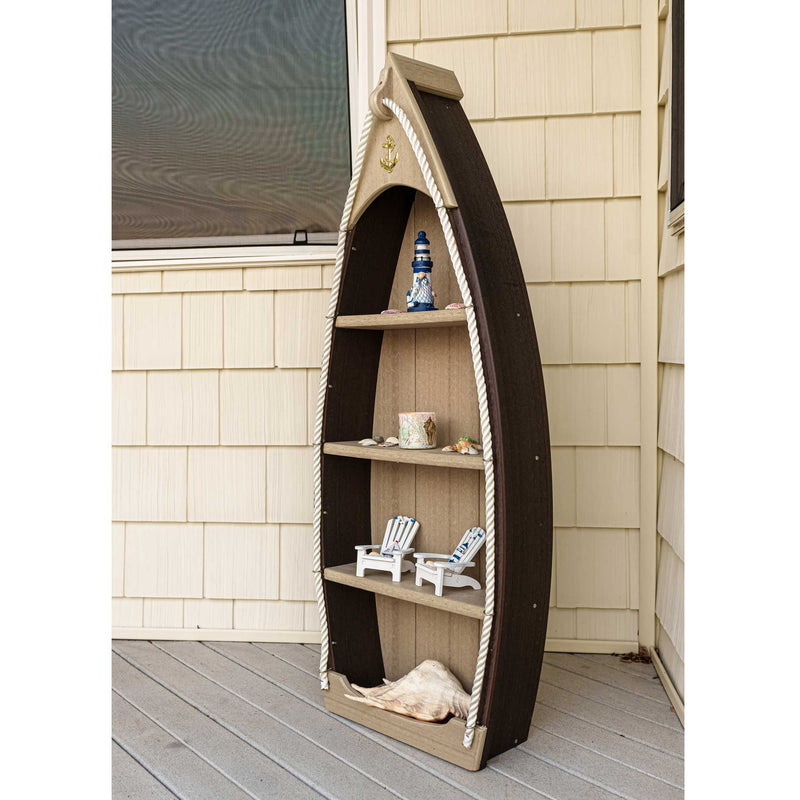 Amish 6' Poly Outdoor rowboat shaped book shelf