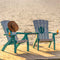 Amish Dockside Poly Adirondack Chair Settee for 2 with table