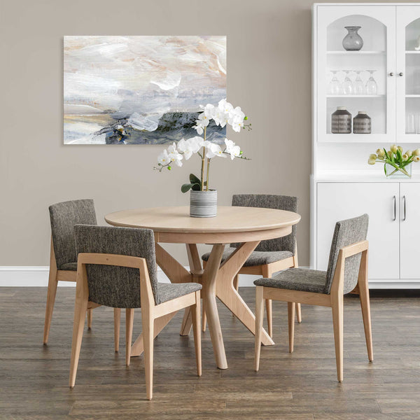 Amish 42" Mid Century Modern Cherry Tampa Round Dining Set with 4 chairs