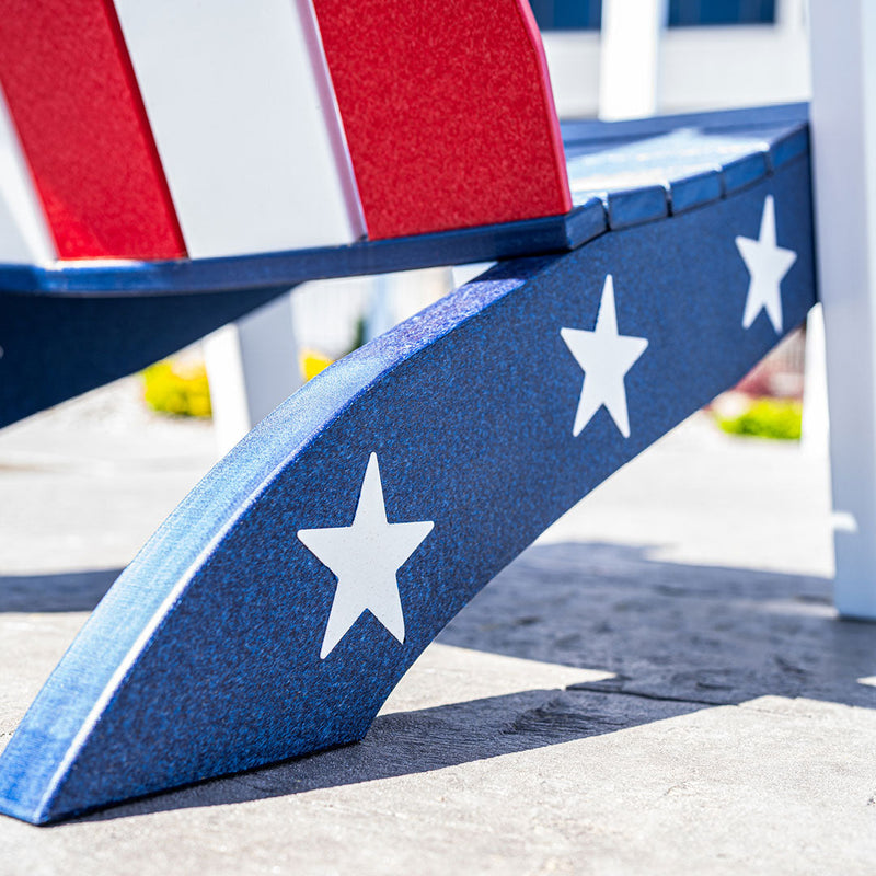 Amish Adirondack Coastal Patio Patriot Chair