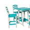 Amish 32" Square Long Beach Bar Table & 4 Bar Stools