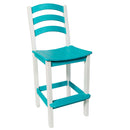 Amish 32" Square Long Beach Bar Table & 4 Bar Stools