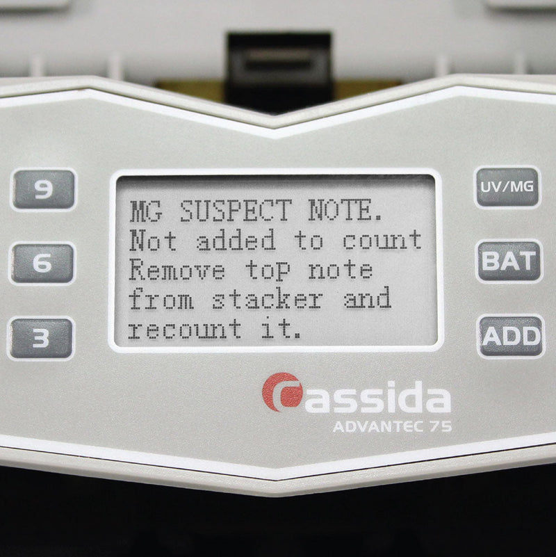 Cassida Advantec 75 Bill Counter