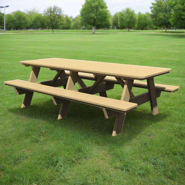 Amish 3x8 Solid Pine Wood Picnic Table - snyders.furniture