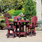 Amish 42" Round Patio Counter Height 5pc Table Set w/ Swivel Chairs - Customizable
