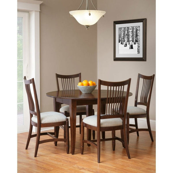Amish Solid Wood Round Drop leaf Dinette Leg Table