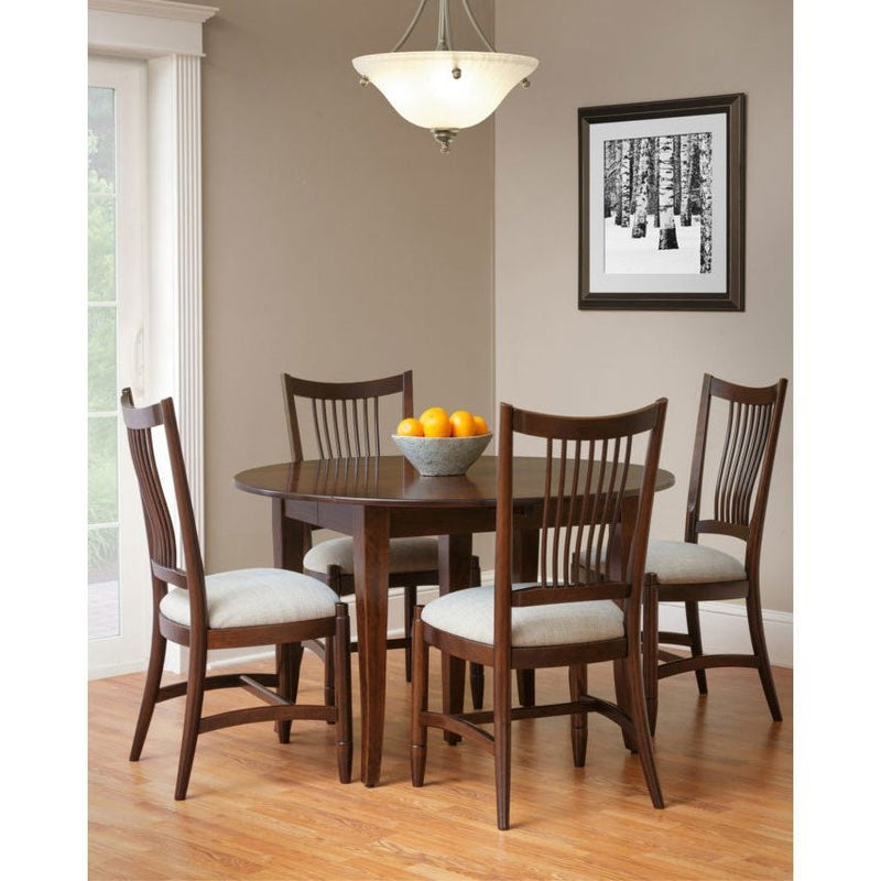 Amish Solid Wood Round Drop leaf Dinette Leg Table