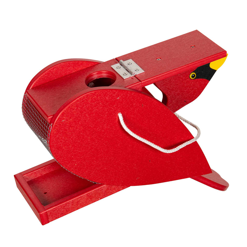Amish Cardinal Shaped poly bird feeder
