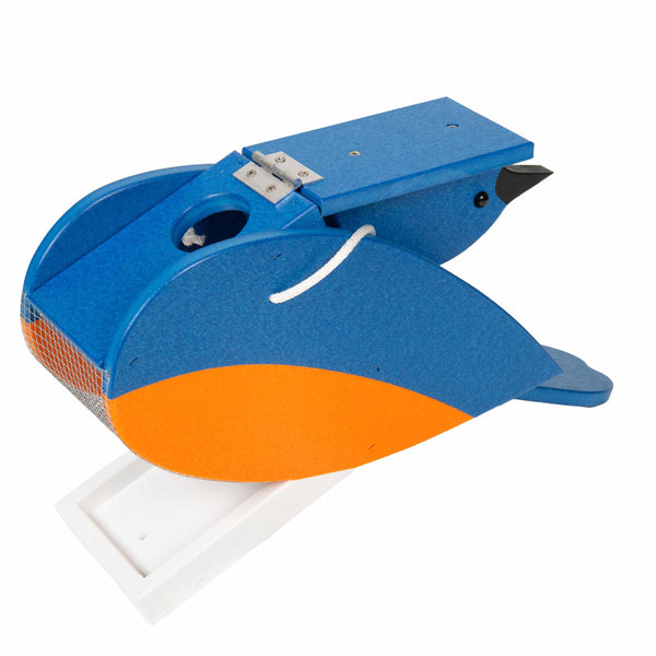Amish Blue Bird Shaped poly bird feeder